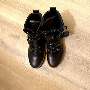 Men’s black leather boots in size 10 by All Saints